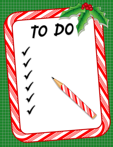 Holiday To Do List